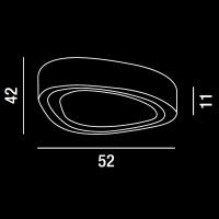 Perenz 6474 Ceiling Lamp Ceiling light in white Glass