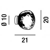 Perenz 6469 TR Lampada da Soffitto Plafoniera in Vetro trasparente