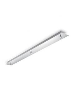 Ideal Lux 122861 Linear ceiling rose 3 lights chrome