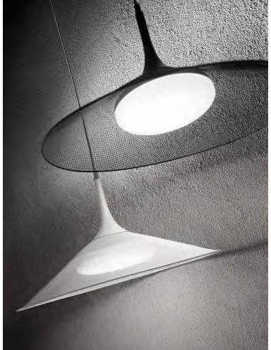 Perenz 6438 B Suspension Lamp in white painted metal
