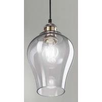 Perenz 6436 WAS Suspension Lamp burnished brass smoked glass