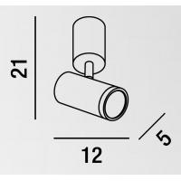 Perenz 6400 B LC Faretto LED singolo in metallo verniciato bianco
