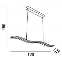 Perenz 6364 B LC Suspension Lamp LED metal/plexiglass