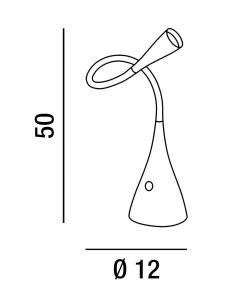 Perenz 5912 GR Lampada Da Tavolo Flex grigio dimmerabile 2
