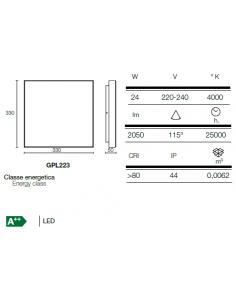Gea Luce GPL 223 led Square Ceiling light Big 2