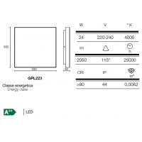 Gea Luce GPL 223 Plafoniera Quadrata Big