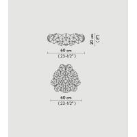 Slamp DRU78PLF0000W000 DRUSE White ceiling Lamp and wall