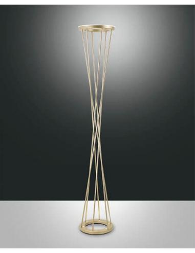 Fabas Luce 3369-10-225 Twister floor Lamp, matt Gold