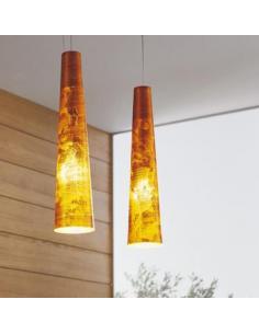 Metal Lux 142511.67 Gold Fire Pendant Lamp Orange