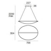 Linea Light 8170 Diphy P1 Lampadario a sospensione