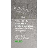 PERENZ 6363 B LN Plafoniera in metallo e plexiglass
