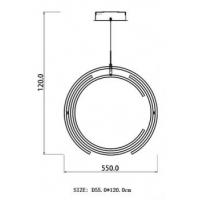 Illuminati MD17006016-1BWHI Chanel Lampada da sospensione semicerchi bianco