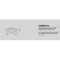 Promoingross Square Q35 Lampada da soffitto