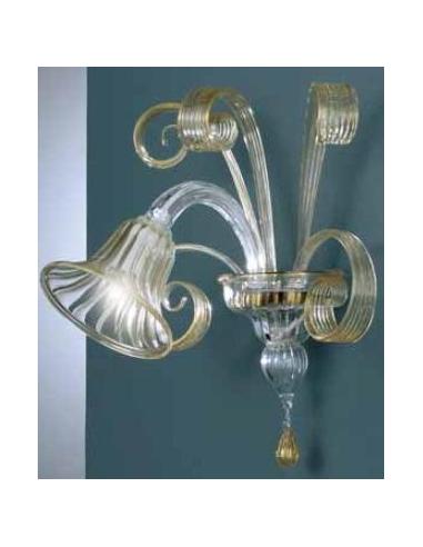 L. O. R. A. 3066/AP1 CRIST+WITH wall Lamp RIGEL