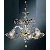 L. O. R. A. 3066/3L CRIST+WITH the Chandelier RIGEL 3 LIGHTS AMBER
