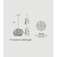 SLAMP VEL78SOS110T Veli Mini Single Lampada a sospensione Couture