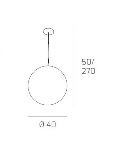 TOP LIGHT 1117/S40-RO SUSPENSION MOON