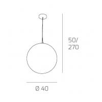 TOP LIGHT 1117/S40-RO SUSPENSION MOON