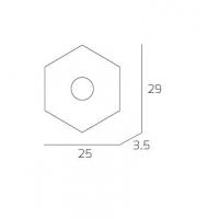TOP LIGHT 1142/1D-GA HEXAGON ELEMENT WITHOUT LIGHT ANTHRACITE