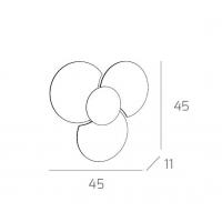 TOP LIGHT 1114/45-CR WALL-LAMP CLOVER