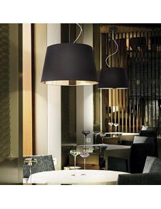 Ideal Lux 161662 NORDIK SP6 Pendant lamp black and gold lampshade 60cm 2