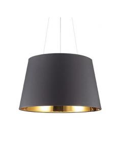 Ideal Lux 161662 NORDIK SP6 Pendant lamp black and gold lampshade 60cm
