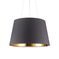 Ideal Lux 161662 NORDIK SP6 Pendant lamp black and gold lampshade 60cm
