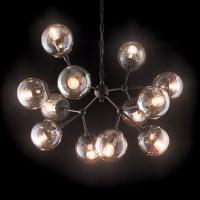 Ideal Lux 162201 Kepler SP12 Pendant lamp black 12 glass spheres