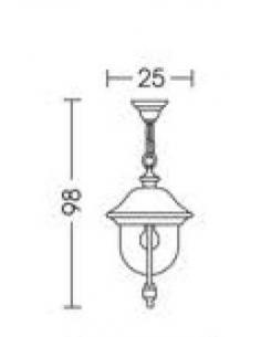 Moretti Luce 642A.1 Lampada da sospensione nera cappello rame 2