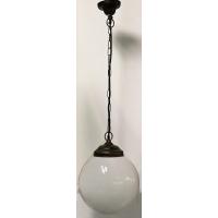 Moretti Luce 232.6.O Outdoor black copper opal sphere suspension lamp