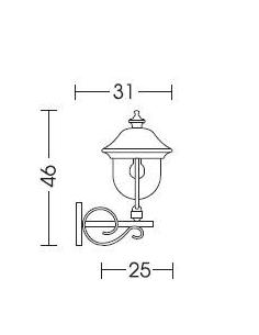 MORETTI LUCE 640.6 LAMPADA PARETE NERO RAMATO 2