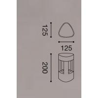 GEA LUCE GES493 BOLLARD Palo per esterni Lampada da terra grigio