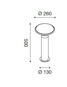 GEA LUCE GES521 Palo per esterni Lampada da terra ruggine 2
