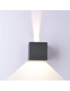 Mantra 6520 Davos Lampada da parete Led 10x10 cm grigio scuro 3000K