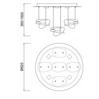 MANTRA 5902 NIDO Pendant Lamp 4+5 L
