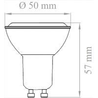 Luce Più DIKLED5WDIM/BN Dimmable led light bulb GU10 5W 4000K 50x57mm