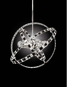 MICRON 6210 CR QUEEN Lampada a sospensione cromo - trasparente/nero