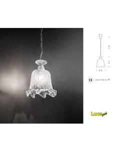 SYLCOM 1209/26 K CO Contarini suspension Lamp Ø26cm Crystal Matt