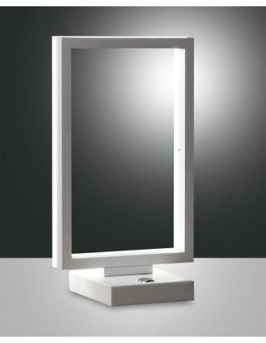 Fabas 3394-30-102 Bard Lampada da Tavolo Rettangolare Bianca