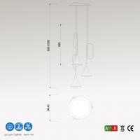 Mantra 5896 Jazz pendant Lamp 3L