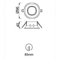 Mantra C0160 Faretto ad incasso GU10 rotondo bianco