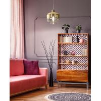 Fabas Luce 3520-40-332 Cathy Shaded gold pendant lamp