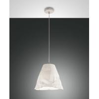 Fabas Luce 3535-40-102 Crumple pendant Lamp, Ceramic White