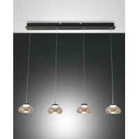 Fabas Luce 3547-48-125 Arabella pendant Lamp 4l linear Amber