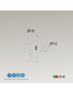 Mantra 3545 Paola Gold Table lamp 1L 2