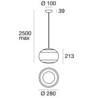 Linea Light 8626 La Mariée Lampada a sospensione grigio/fumé