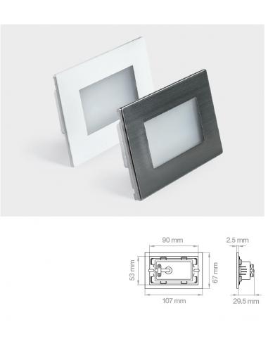 LAMPO SPLED503BC SEGNAPASSO BIANCO/INOX