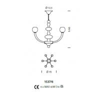 SYLCOM 1537/6 K BLCR.DOWNLOAD Gritti suspension Lamp