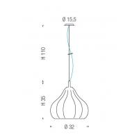 SYLCOM 0242 K CR Sphera Lampada a sospensione cristallo