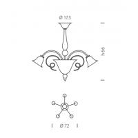Sylcom 1420/5 K FU Venier Lampada a Sospensione ø72 Fumé